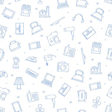 Aletleri simgeler desen