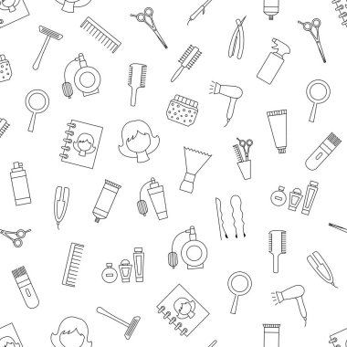 Kuaför simgeler desen