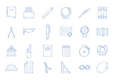 okul Icons set