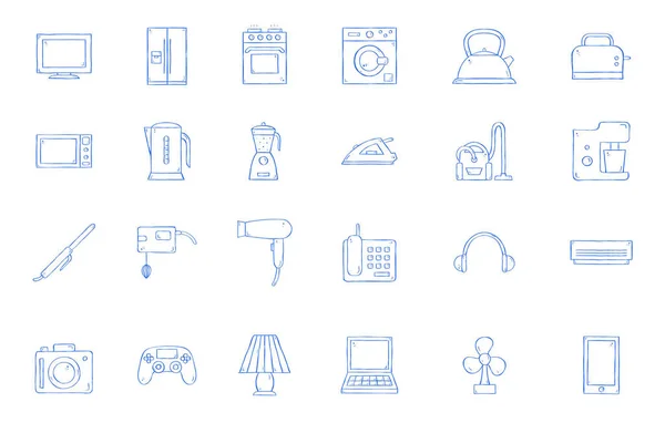 Set di icone degli apparecchi — Vettoriale Stock