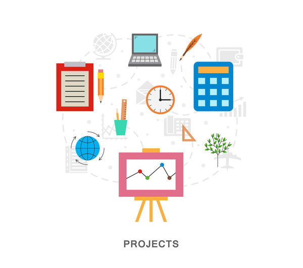 Business project icons