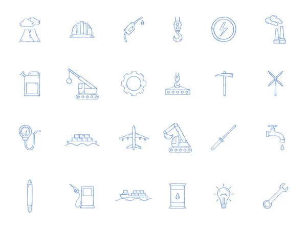 Industry icons set — Stock Vector