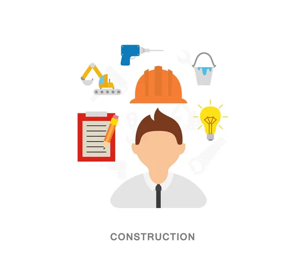 Ingineer construction icon — Stock Vector