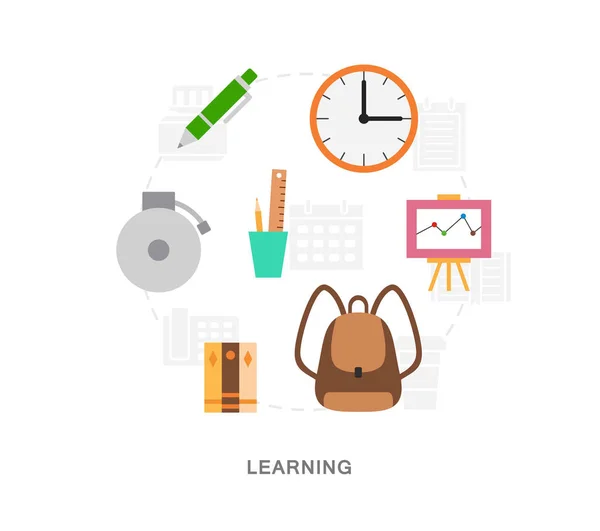 Articles d'apprentissage icônes — Image vectorielle