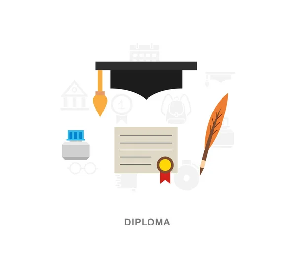 Öğrenci diploma Icon set — Stok Vektör