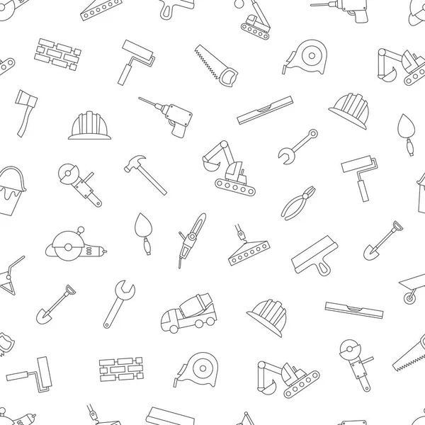 Construction tools icons set pattern Royalty Free Stock Vectors