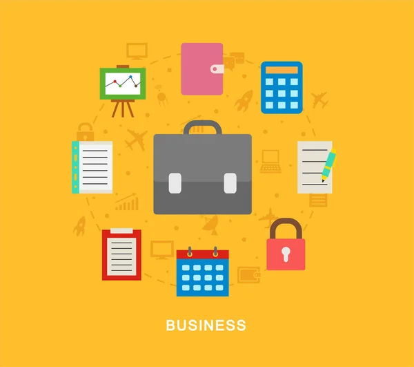 Icons and business Stock Illustration