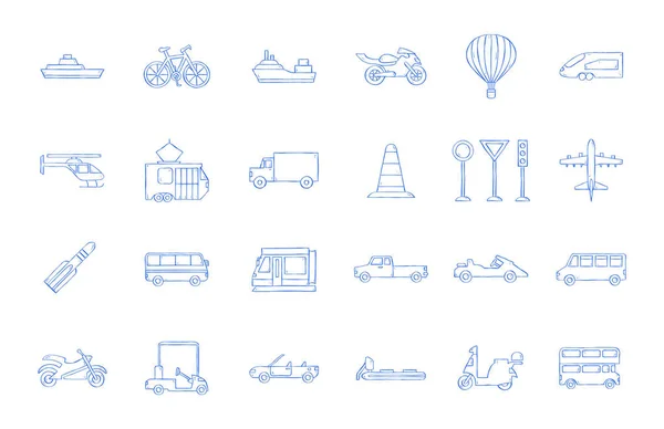 Transport icons set Royalty Free Stock Vectors