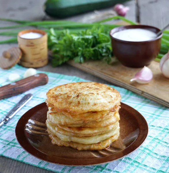 Gorengan zucchini — Stok Foto