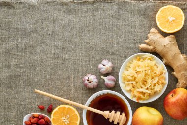 Tekstil arka planında dokunulmazlığı güçlendirme ürünleri                               