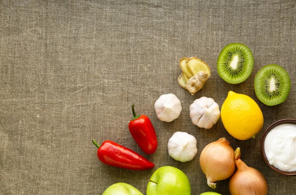 Bağışıklık sistemini güçlendirmek için bir dizi sağlıklı ürün