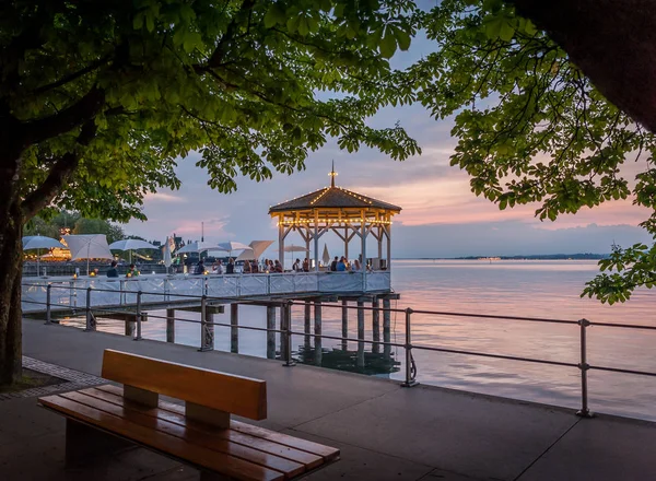 Matahari terbenam di danau Bodensee — Stok Foto