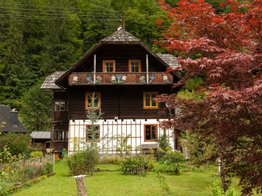 Avusturya Hallstaettersee yakınlarında bir dağ evi