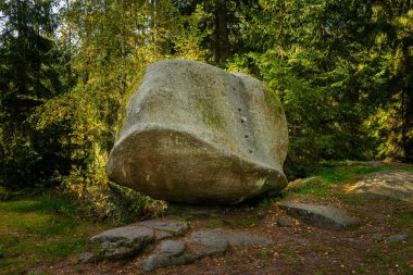 Aşağı Avusturya 'da, ormanın ortasında bir kaya parçası.