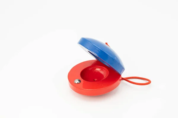 Castañuelas coloridas para niños rojo y azul — Foto de Stock