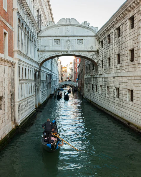 Venedig Italien November 2016 Kanal Mit Gondel Venedig Italien Spätherbst — Stockfoto