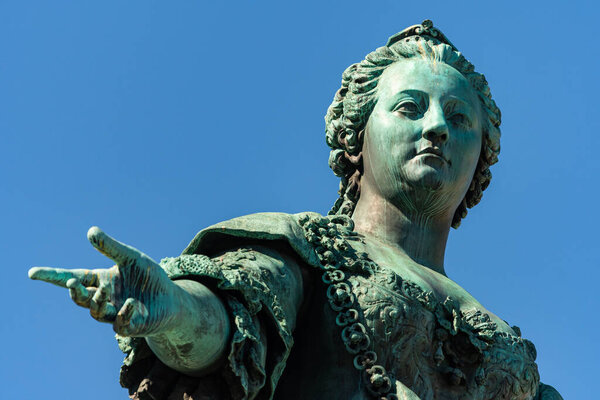 The monument of empress Maria Theresia in Vienna, blue sky