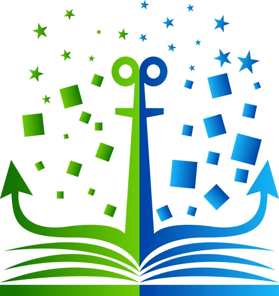 Granatowe logo edukacji — Wektor stockowy