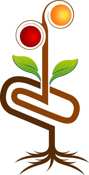 Clamp clip leaf logo — Stock Vector