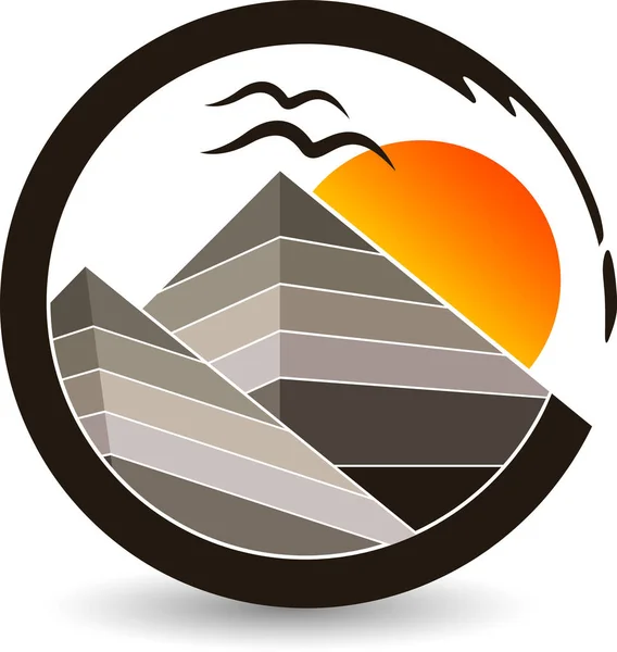 Logo montagne nature — Image vectorielle