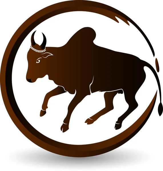 Logo de vaca india — Archivo Imágenes Vectoriales