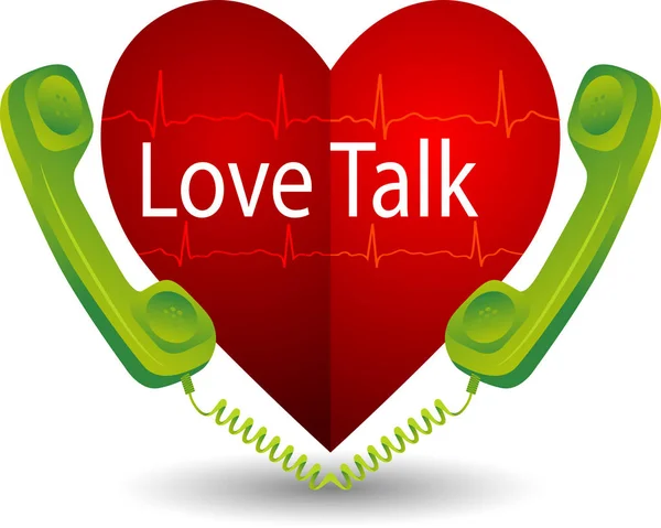 Talk logo miłość — Wektor stockowy