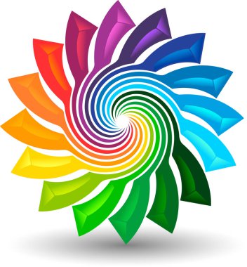 renkli ayçiçeği logo