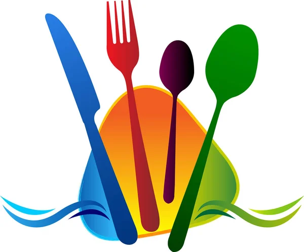 Logotipo de ferramentas de cozinha — Vetor de Stock