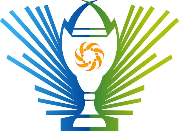 Champion prix tasse logo — Image vectorielle