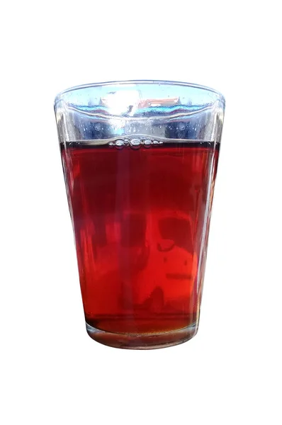 Copa de vidrio de té negro —  Fotos de Stock