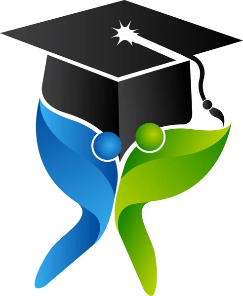 Çift mezuniyet logosu — Stok Vektör