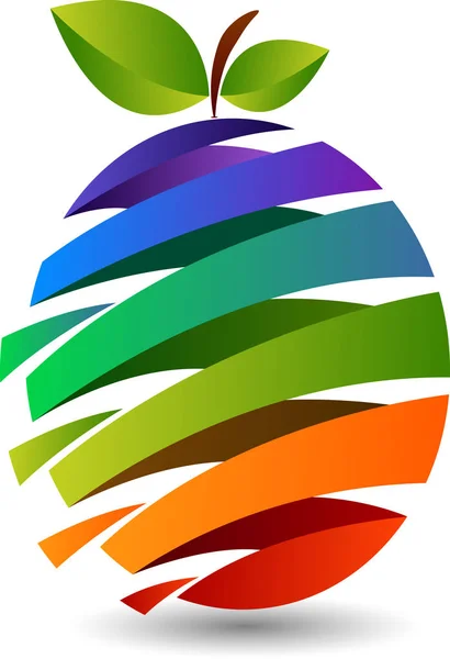 Фрагмент фрукти логотип — стоковий вектор