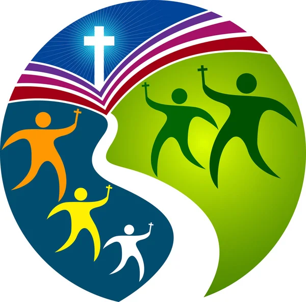 Προσεύχεται λογότυπο εκπαίδευση — Διανυσματικό Αρχείο