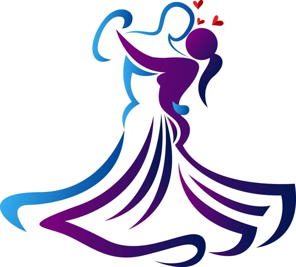 Романтичний танці логотип — стоковий вектор