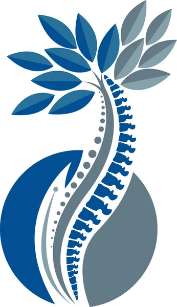 Tree spine logo — Stock Vector