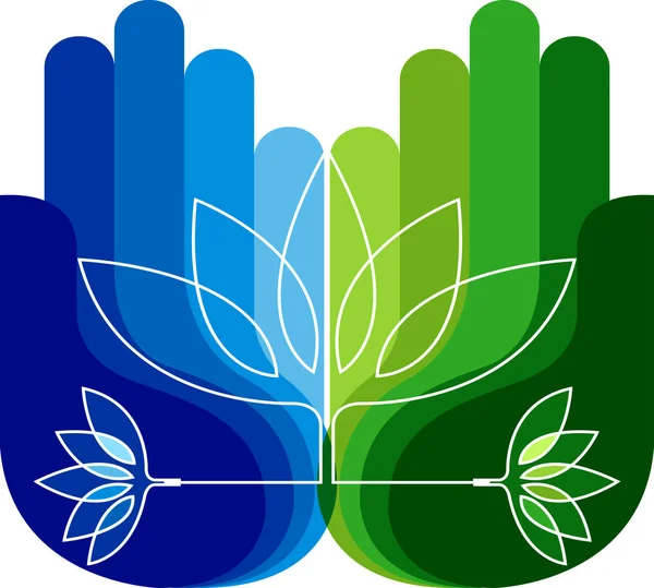 Logo des mains priantes — Image vectorielle