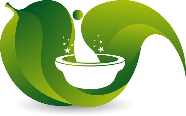 Logotipo de hierbas medicinales — Archivo Imágenes Vectoriales