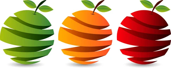 Cutting fruit logo — Stock Vector