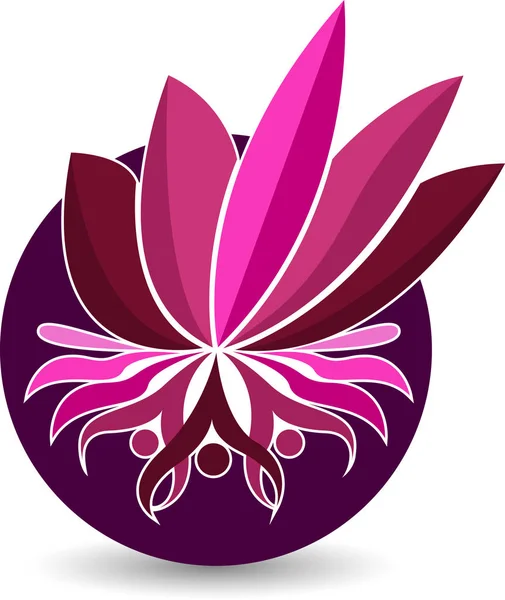Lotus pár logo — Stockový vektor