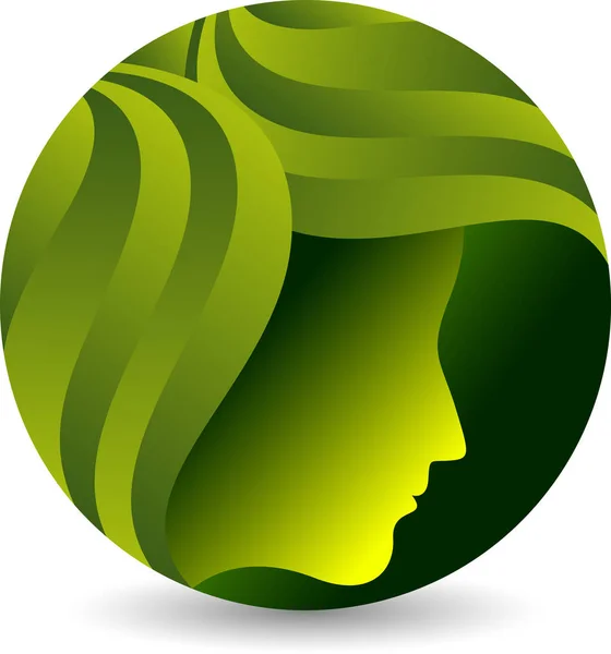 Yaprak yüz Logo — Stok Vektör