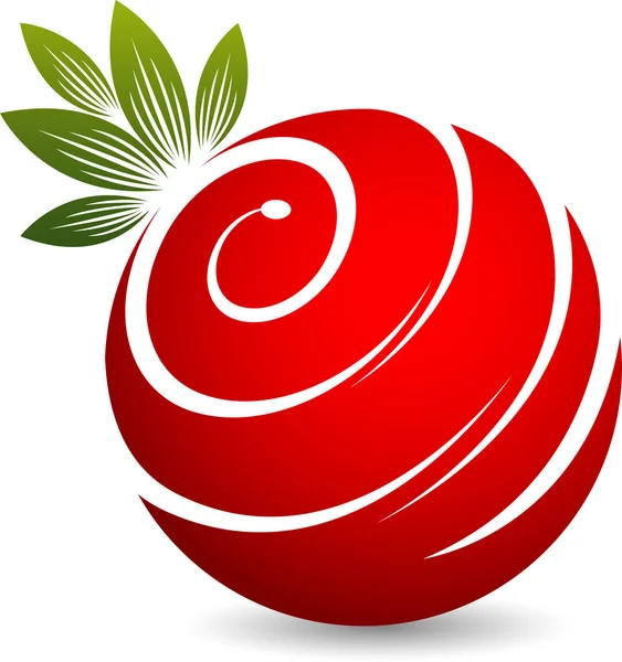 Twirl frukt logotyp — Stock vektor