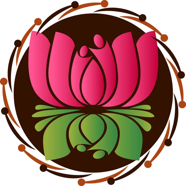 Takım yoga logo — Stok Vektör