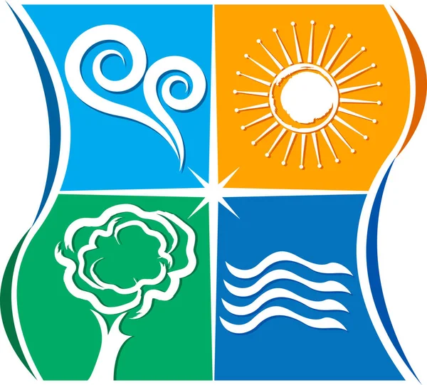 Чотири сезони логотип — стоковий вектор
