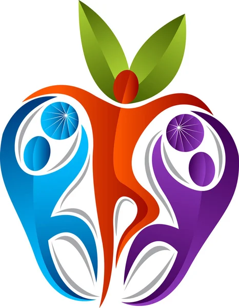 Logo mela attivo — Vettoriale Stock