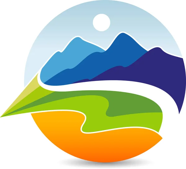 Natuurlijke berg logo — Stockvector