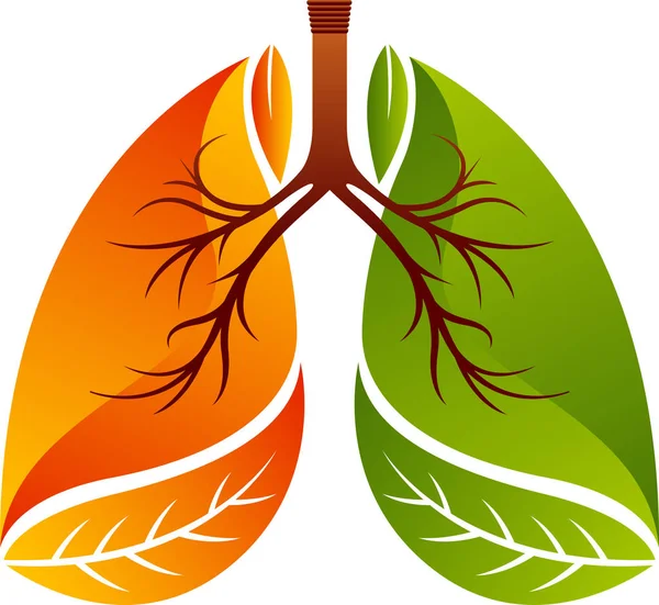 Elemento polmoni logo design — Vettoriale Stock
