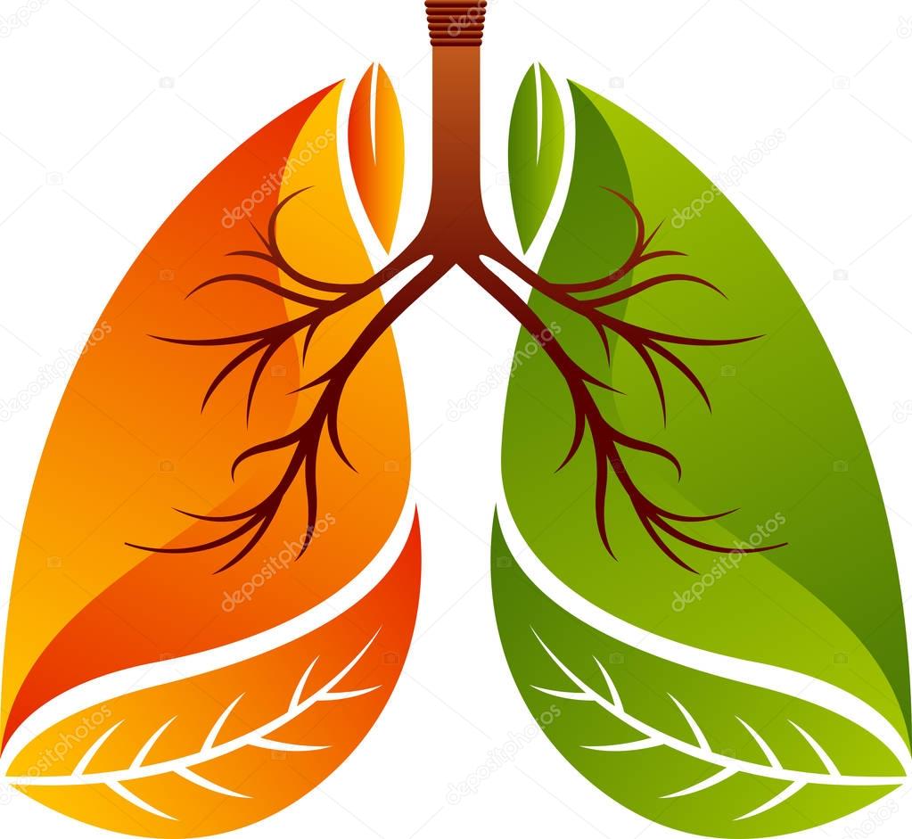 element lungs logo design 
