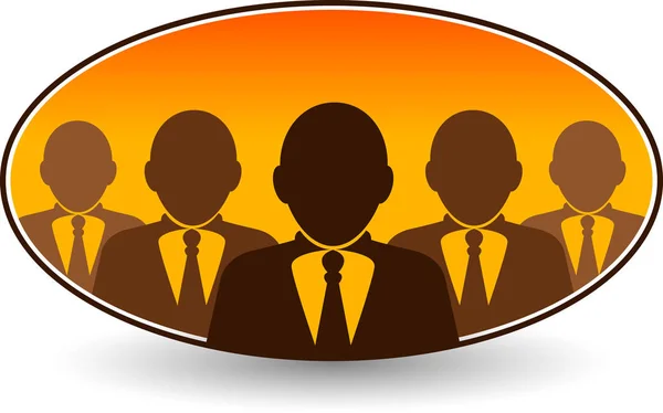 Team business mans logo — Stock Vector