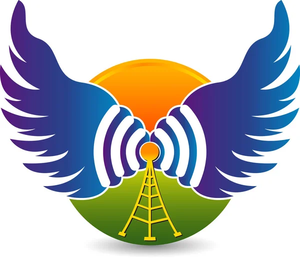 Logotipo da mosca wi-fi —  Vetores de Stock