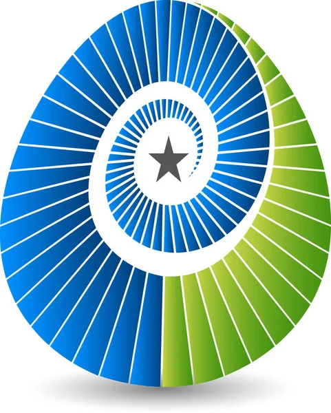 Logo Étoile Oeuf Illustration Logo Étoile Oeuf Avec Fond Isolé — Image vectorielle